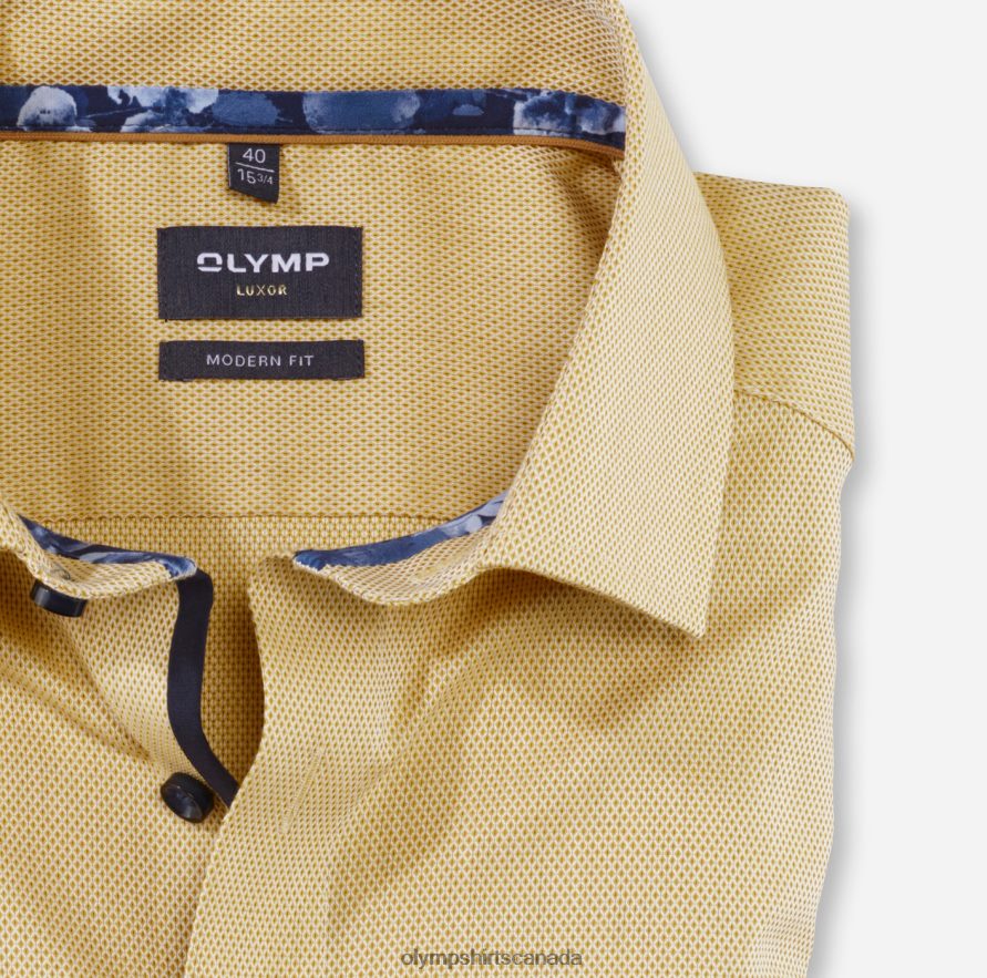 OLYMP Luxor Modern Fit Business Shirt Global Kent Yellow H2P42H1172 Clothing