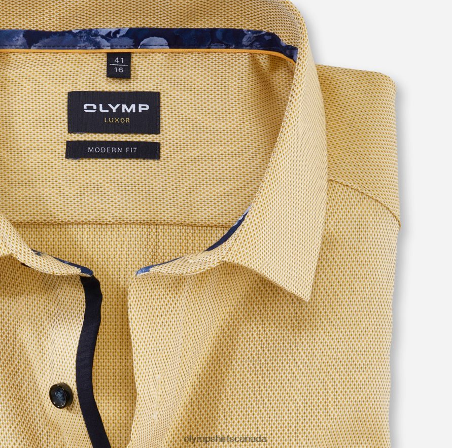 OLYMP Luxor Modern Fit Business Shirt Global Kent Yellow H2P42H1209 Clothing
