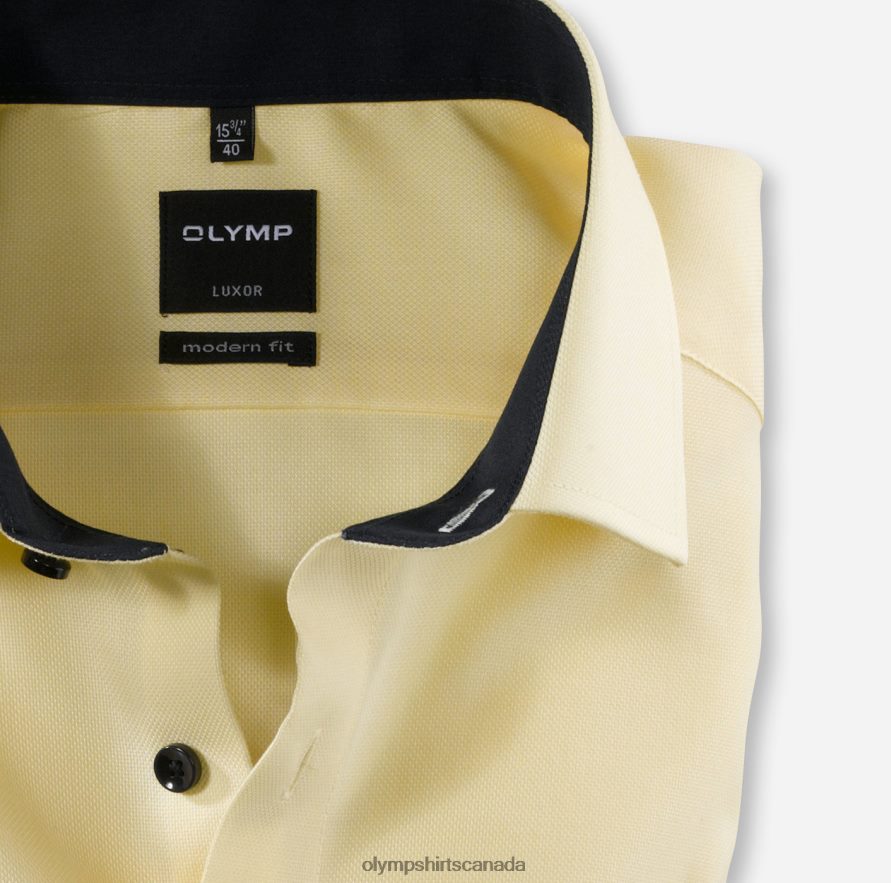 OLYMP Luxor Modern Fit Business Shirt Global Kent Yellow H2P42H1315 Clothing