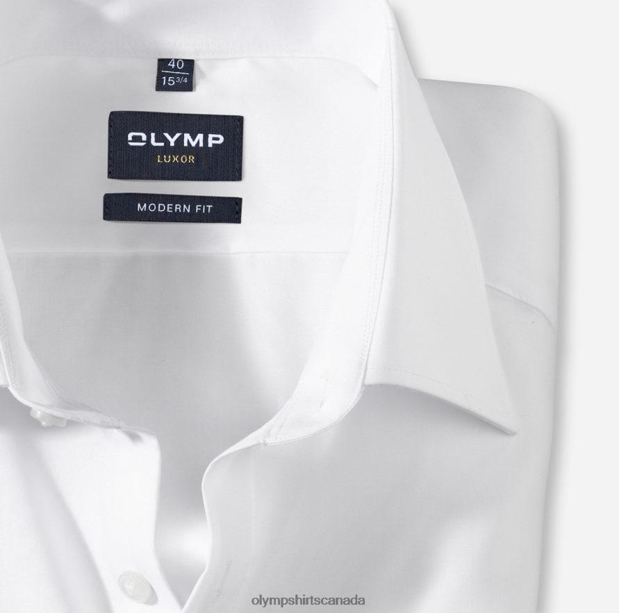 OLYMP Luxor Modern Fit Business Shirt Long Sleeve Extra Long (72 Cm) New Kent White H2P42H1450 Clothing