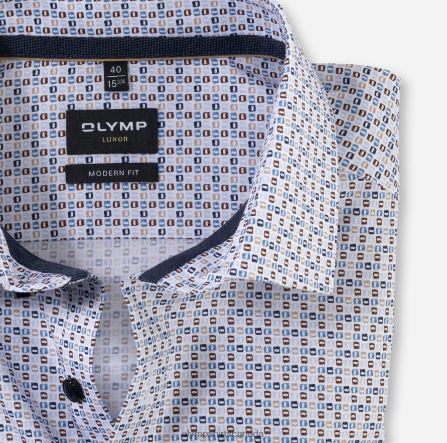 OLYMP Luxor Modern Fit Business Shirt Long Sleeve Extra Long Global Kent Natural H2P42H1427 Clothing