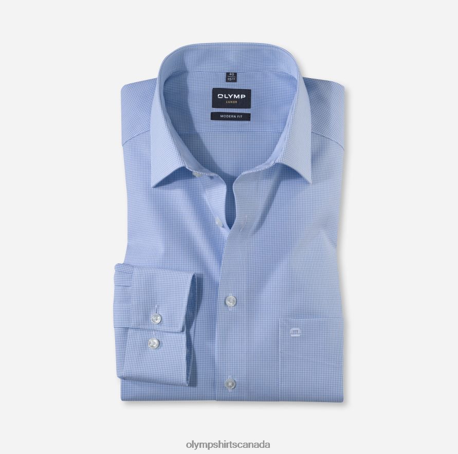 OLYMP Luxor Modern Fit Business Shirt Long Sleeve Extra Long New Kent Bleu H2P42H1454 Clothing
