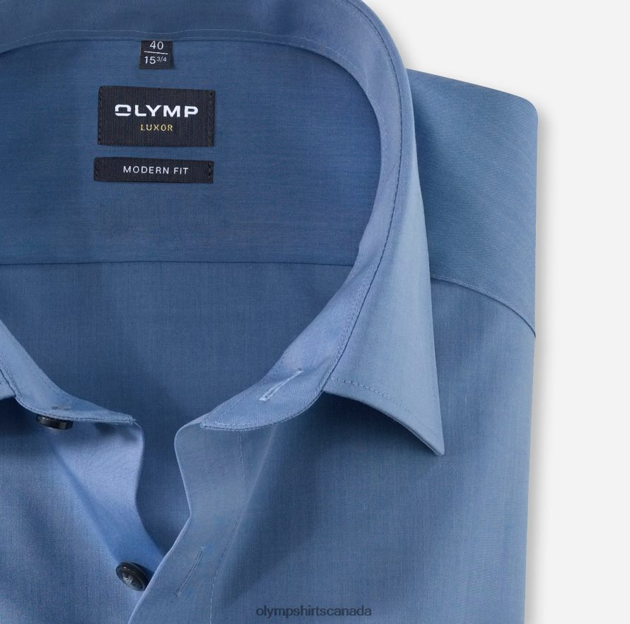 OLYMP Luxor Modern Fit Business Shirt Long Sleeve Extra Long New Kent Blue H2P42H1455 Clothing