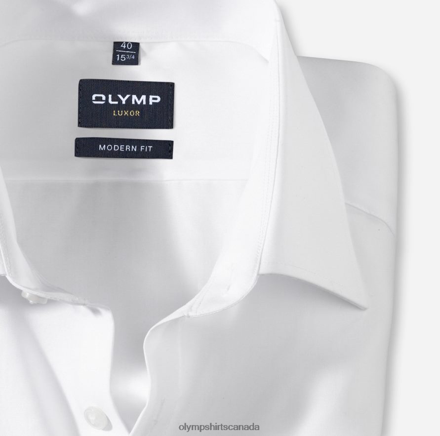 OLYMP Luxor Modern Fit Business Shirt Long Sleeve Extra Long New Kent White H2P42H1449 Clothing