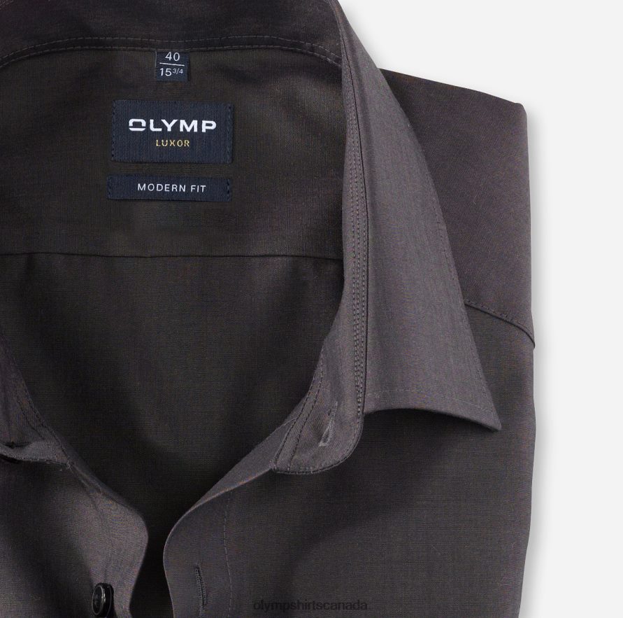 OLYMP Luxor Modern Fit Business Shirt New Kent Anthracite H2P42H1397 Clothing
