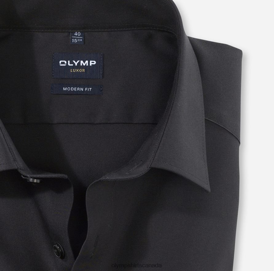OLYMP Luxor Modern Fit Business Shirt New Kent Black H2P42H1380 Clothing