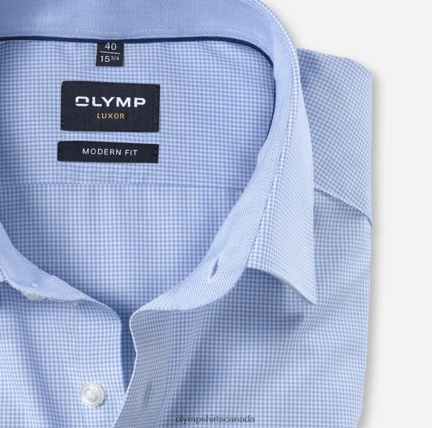 OLYMP Luxor Modern Fit Business Shirt New Kent Bleu H2P42H1086 Clothing