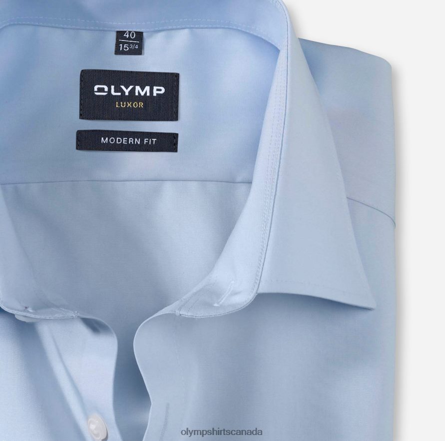 OLYMP Luxor Modern Fit Business Shirt New Kent Blue H2P42H1378 Clothing