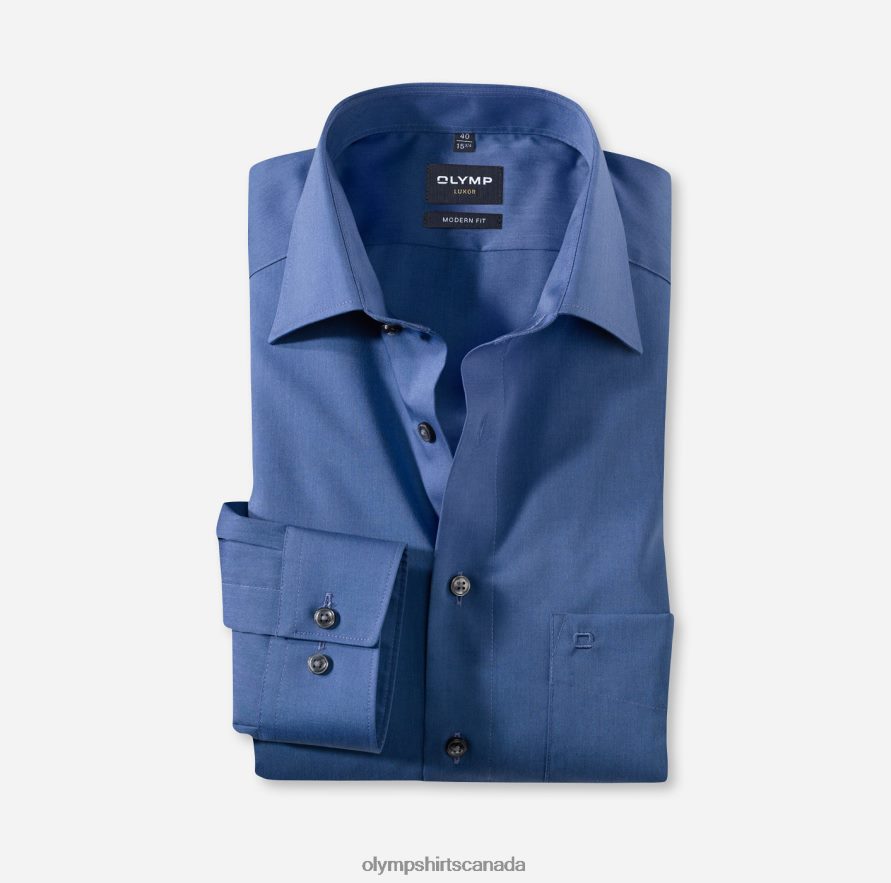 OLYMP Luxor Modern Fit Business Shirt New Kent Indigo H2P42H1384 Clothing