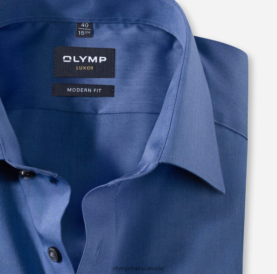 OLYMP Luxor Modern Fit Business Shirt New Kent Indigo H2P42H1384 Clothing