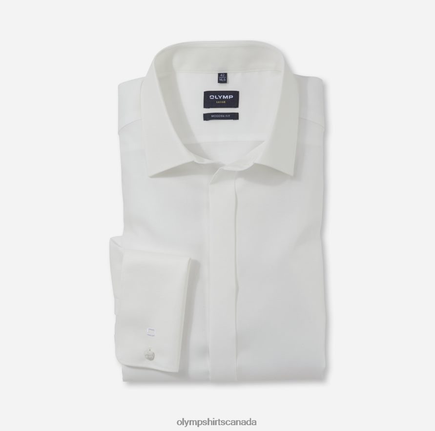 OLYMP Luxor Modern Fit Business Shirt New Kent Light Beige H2P42H1350 Clothing