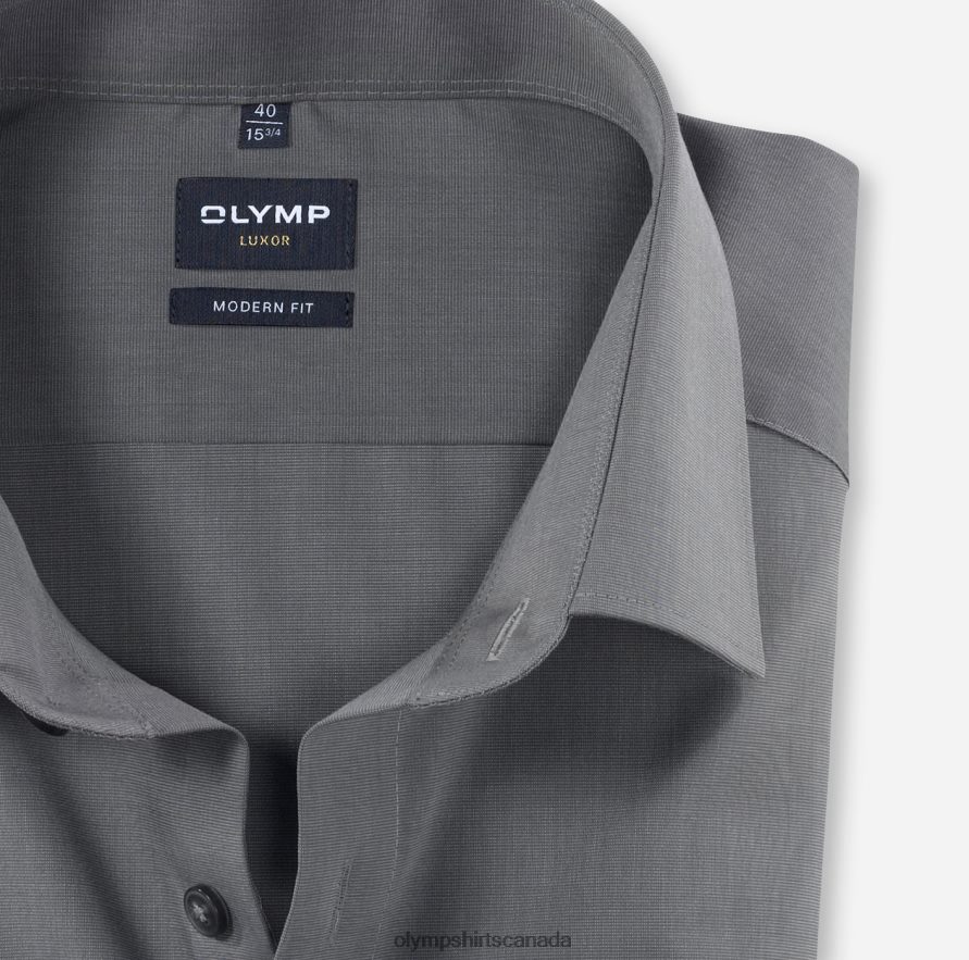 OLYMP Luxor Modern Fit Business Shirt New Kent Medium Grey H2P42H1392 Clothing
