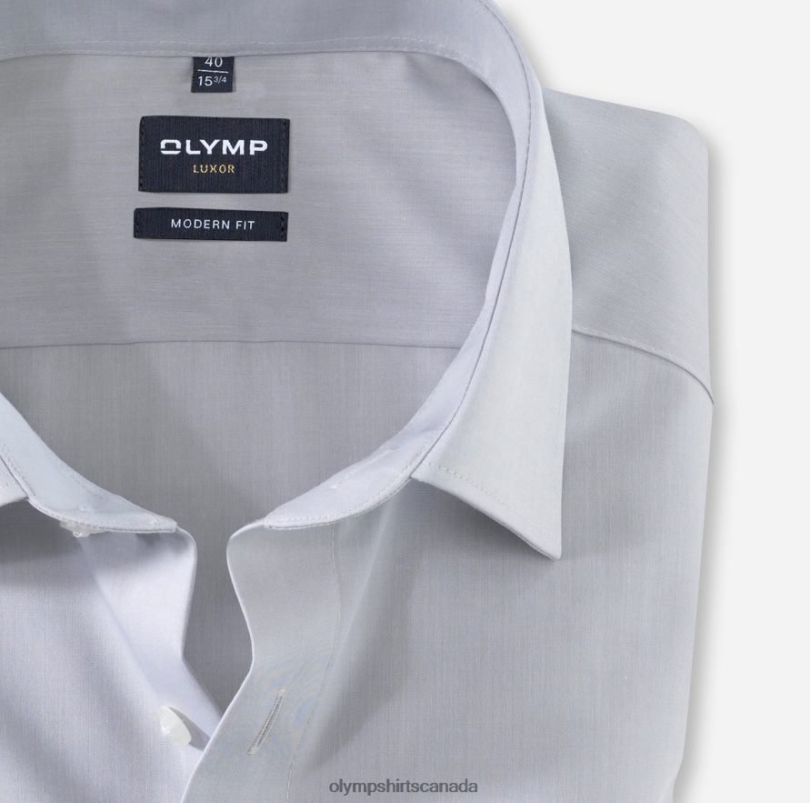 OLYMP Luxor Modern Fit Business Shirt New Kent Silver Grey H2P42H1388 Clothing