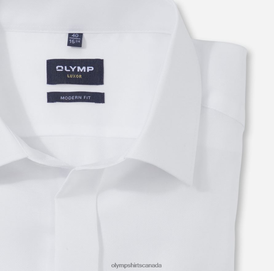 OLYMP Luxor Modern Fit Business Shirt New Kent White H2P42H1372 Clothing