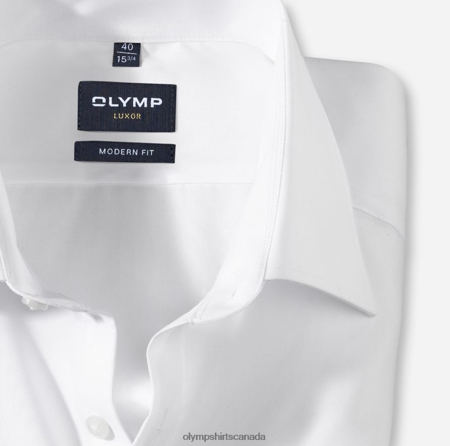OLYMP Luxor Modern Fit Business Shirt New Kent White H2P42H1374 Clothing