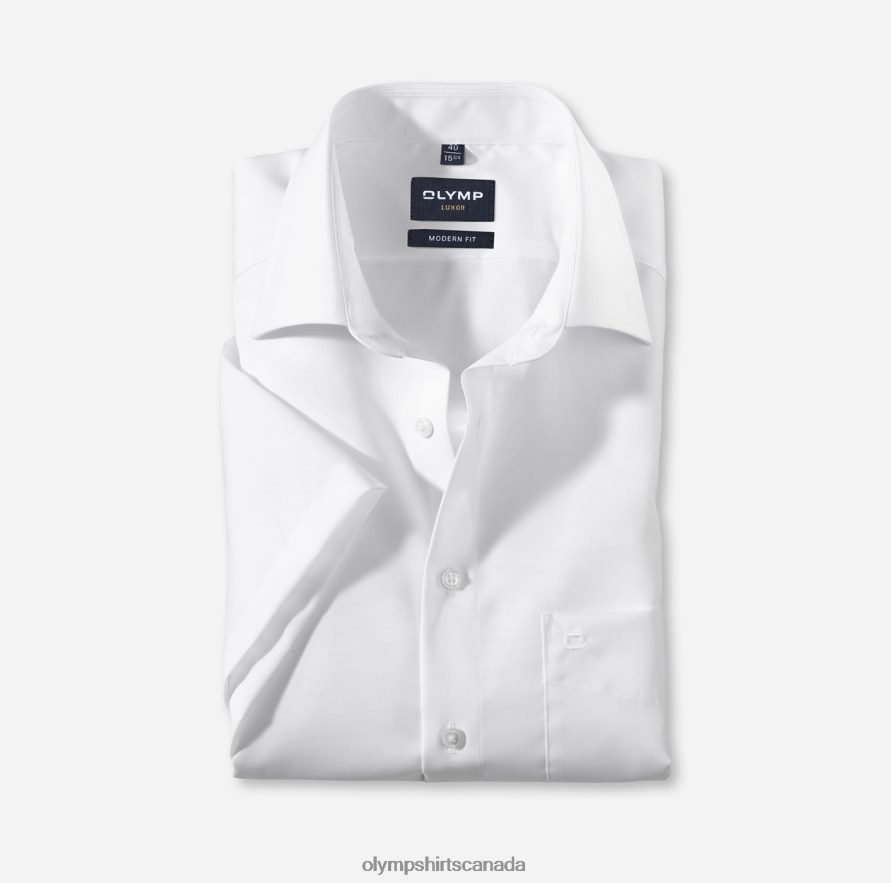 OLYMP Luxor Modern Fit Business Shirt New Kent White H2P42H1376 Clothing