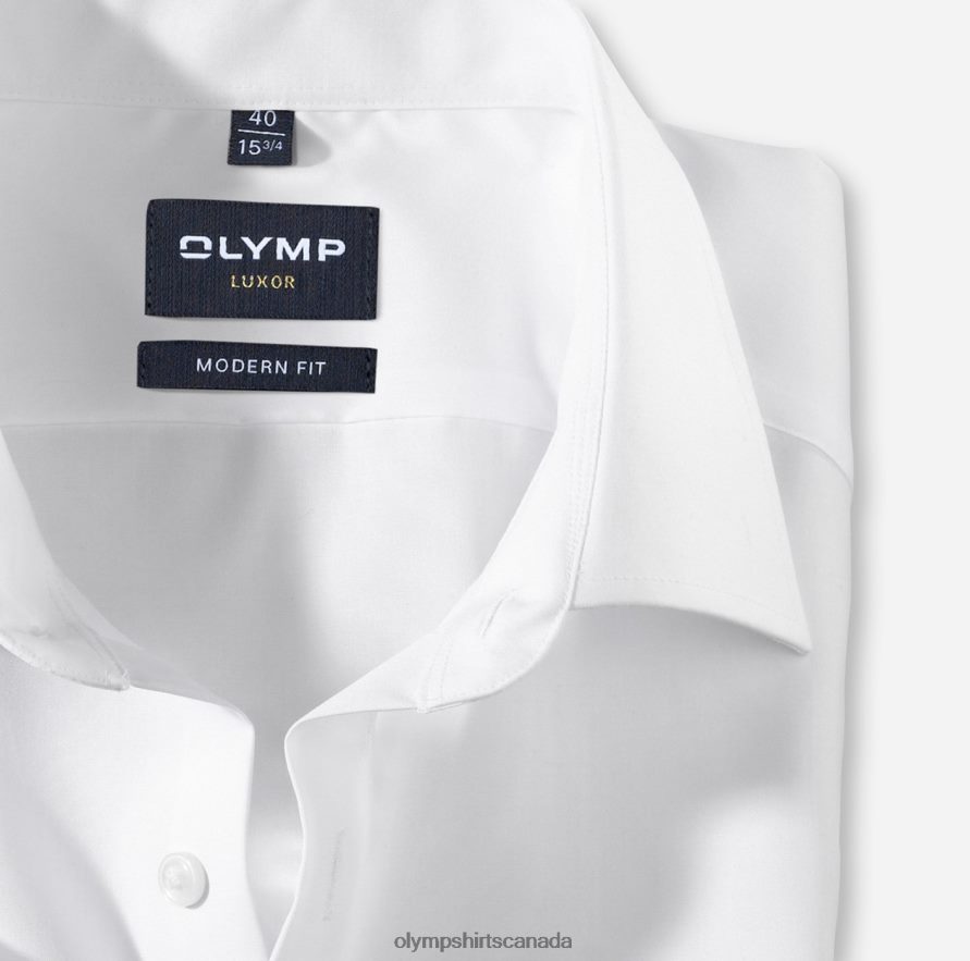 OLYMP Luxor Modern Fit Business Shirt New Kent White H2P42H1376 Clothing
