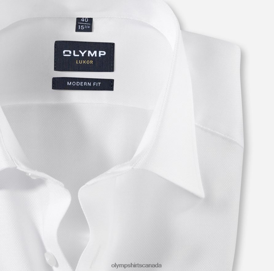 OLYMP Luxor Modern Fit Business Shirt New Kent White H2P42H989 Clothing
