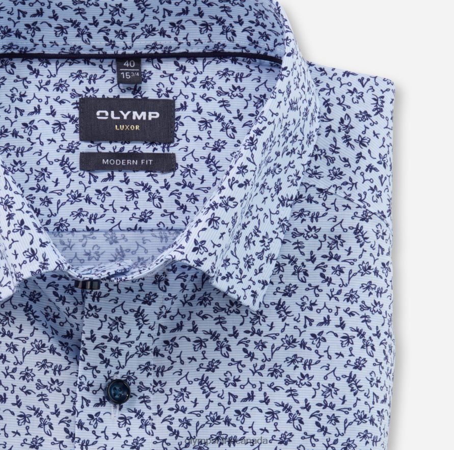 OLYMP Luxor Modern Fit Business Shirt Under Button-Down Bleu H2P42H1134 Clothing