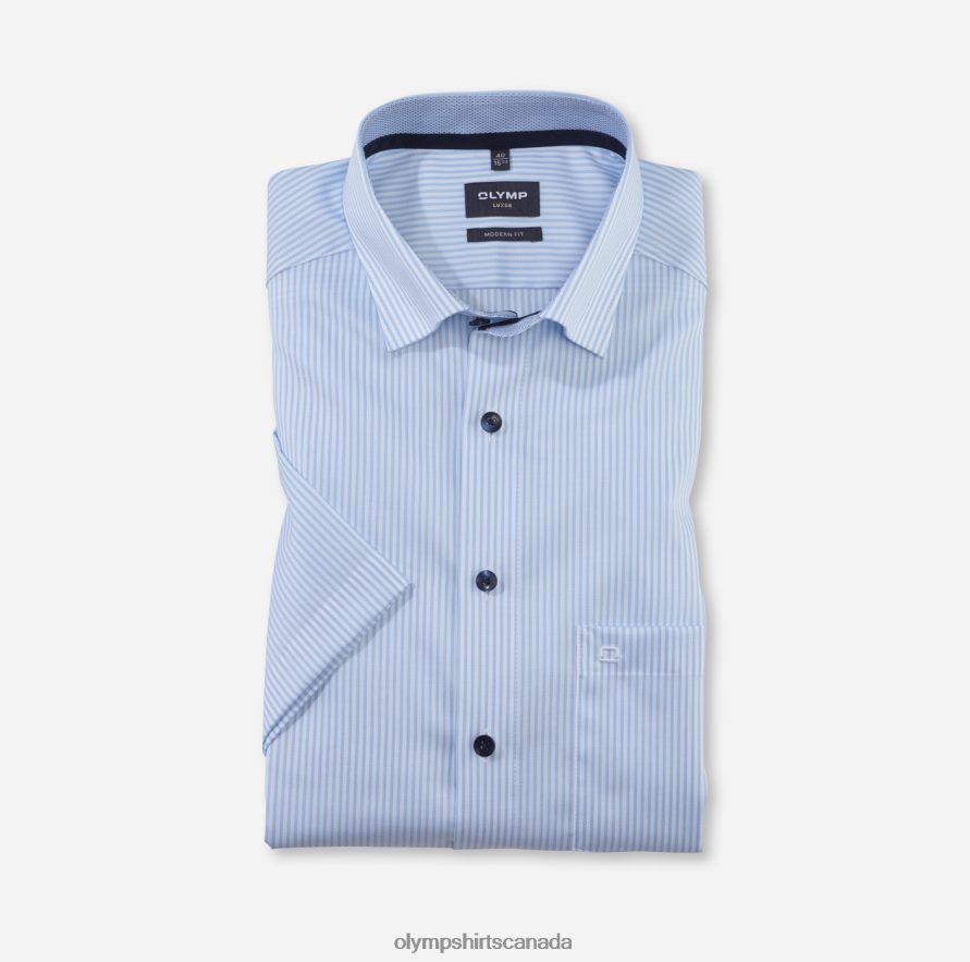 OLYMP Luxor Modern Fit Business Shirt Under Button-Down Bleu H2P42H1171 Clothing