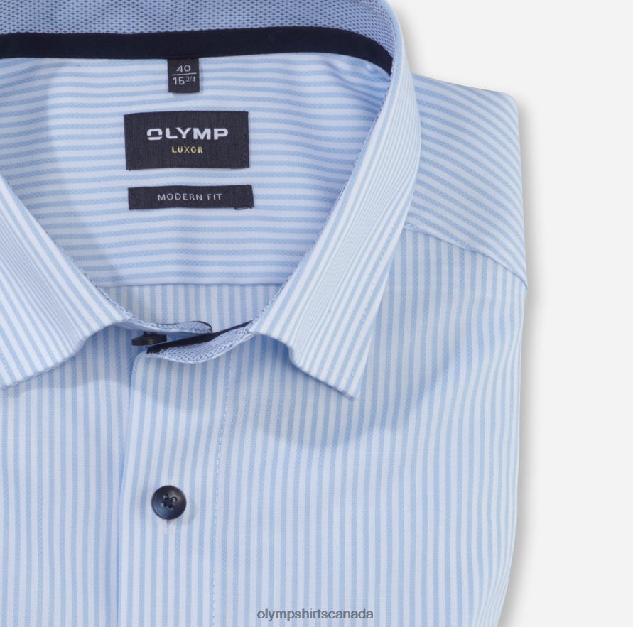 OLYMP Luxor Modern Fit Business Shirt Under Button-Down Bleu H2P42H1171 Clothing