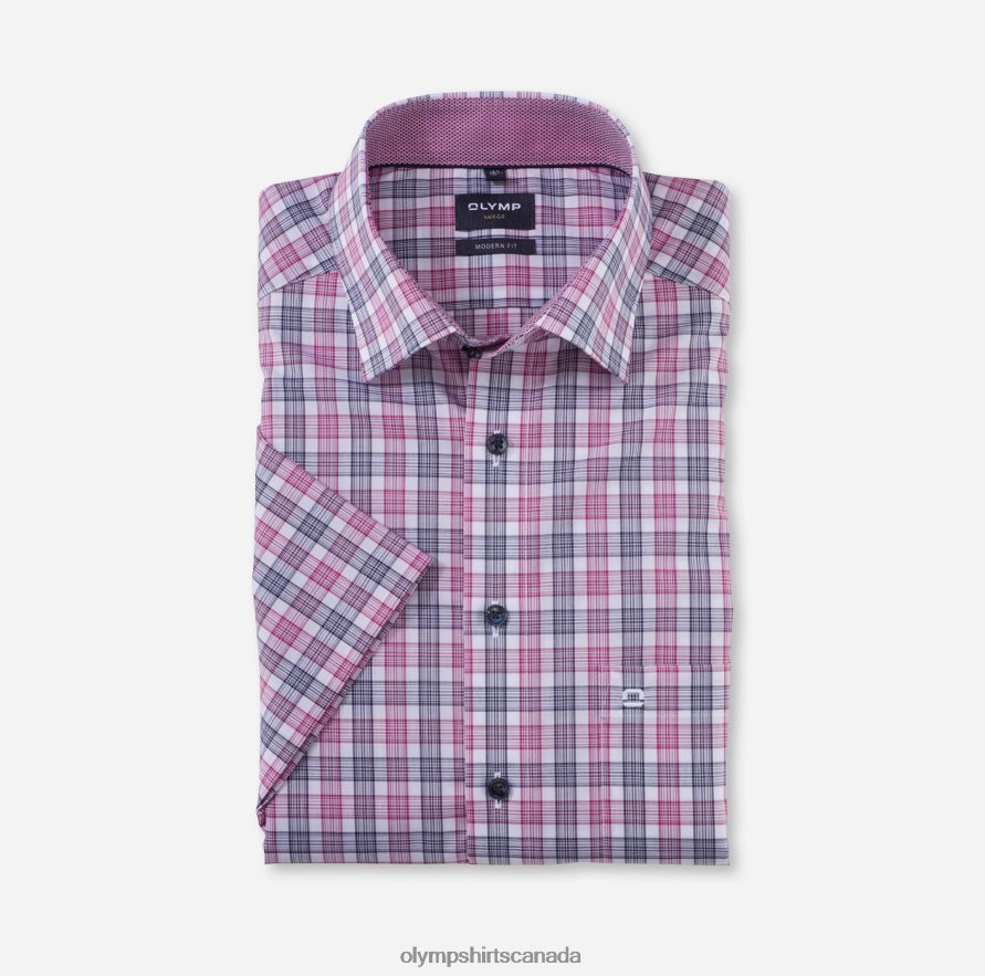 OLYMP Luxor Modern Fit Business Shirt Under Button-Down Fuchsia H2P42H1156 Clothing