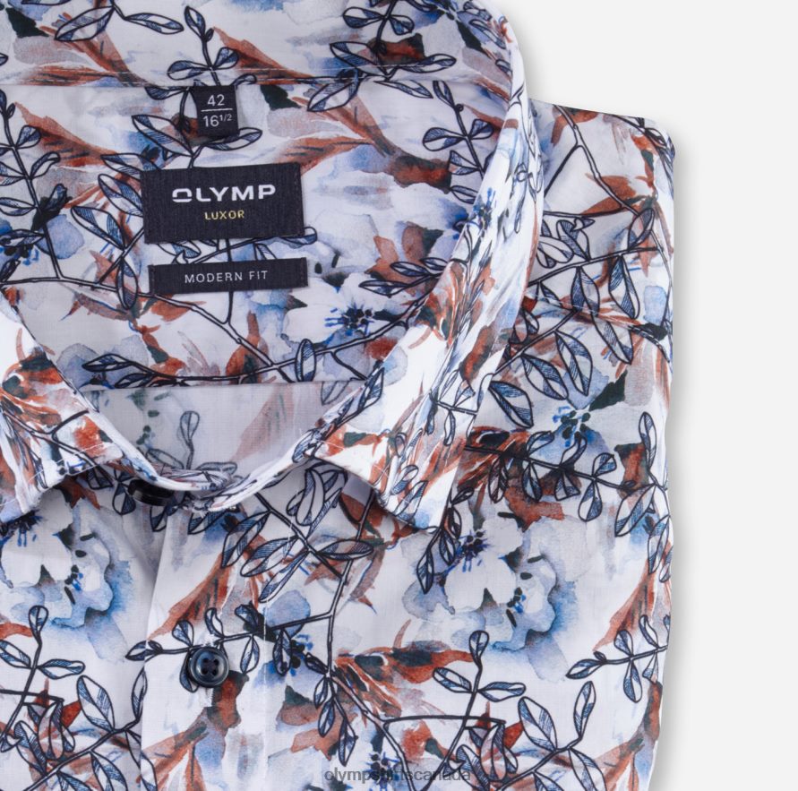 OLYMP Luxor Modern Fit Business Shirt Under Button-Down Mandarin H2P42H1123 Clothing