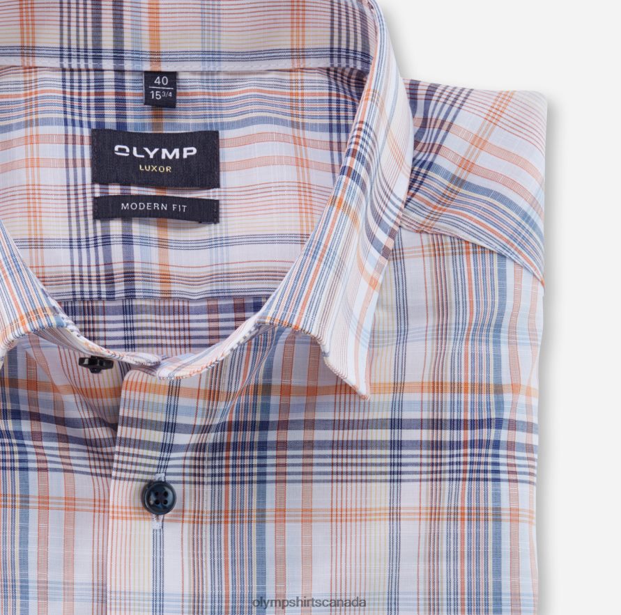 OLYMP Luxor Modern Fit Business Shirt Under Button-Down Mandarin H2P42H1170 Clothing
