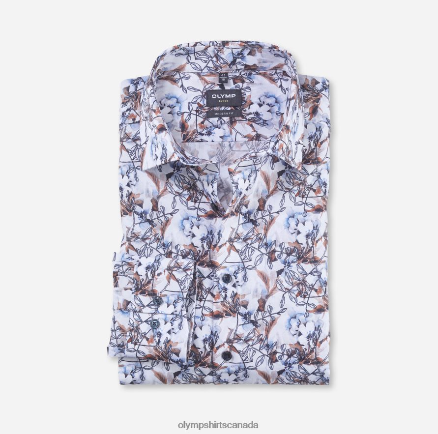 OLYMP Luxor Modern Fit Business Shirt Under Button-Down Mandarin H2P42H1242 Clothing