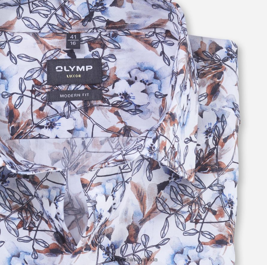 OLYMP Luxor Modern Fit Business Shirt Under Button-Down Mandarin H2P42H1242 Clothing