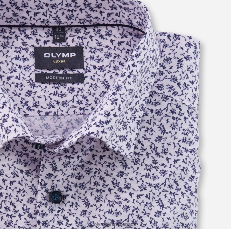 OLYMP Luxor Modern Fit Business Shirt Under Button-Down Rose H2P42H1152 Clothing