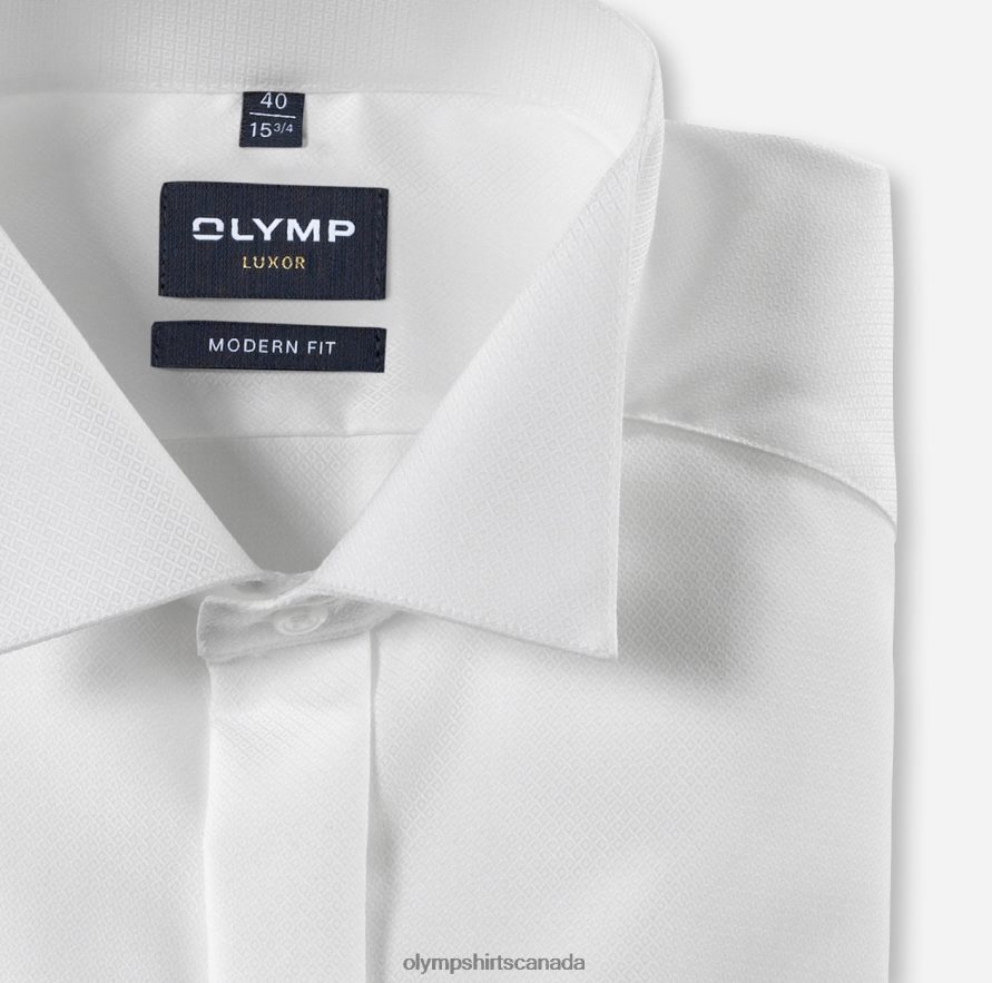 OLYMP Luxor Modern Fit Business Shirt Wing Light Beige H2P42H1046 Clothing