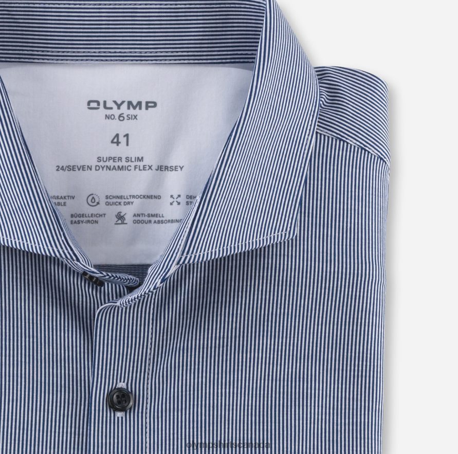 OLYMP No Six 24/Seven Super Slim Business Shirt Cutaway Royal H2P42H88 Clothing