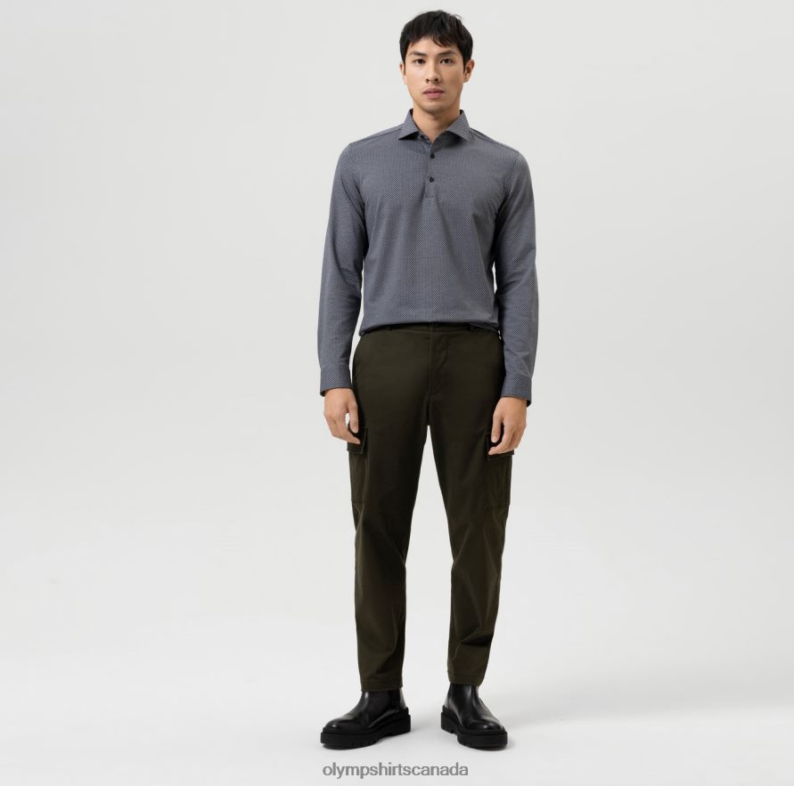 OLYMP No Six 24/Seven Super Slim Business Shirt Kent Black H2P42H97 Clothing