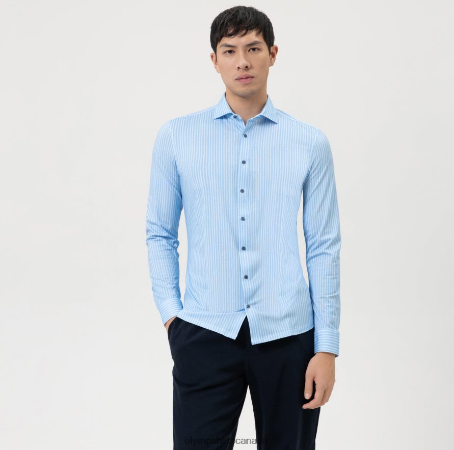 OLYMP No Six 24/Seven Super Slim Business Shirt Kent Bleu H2P42H5 Clothing