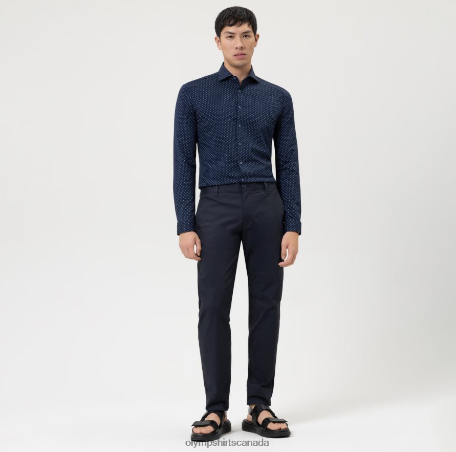 OLYMP No Six 24/Seven Super Slim Business Shirt Kent Marine H2P42H163 Clothing