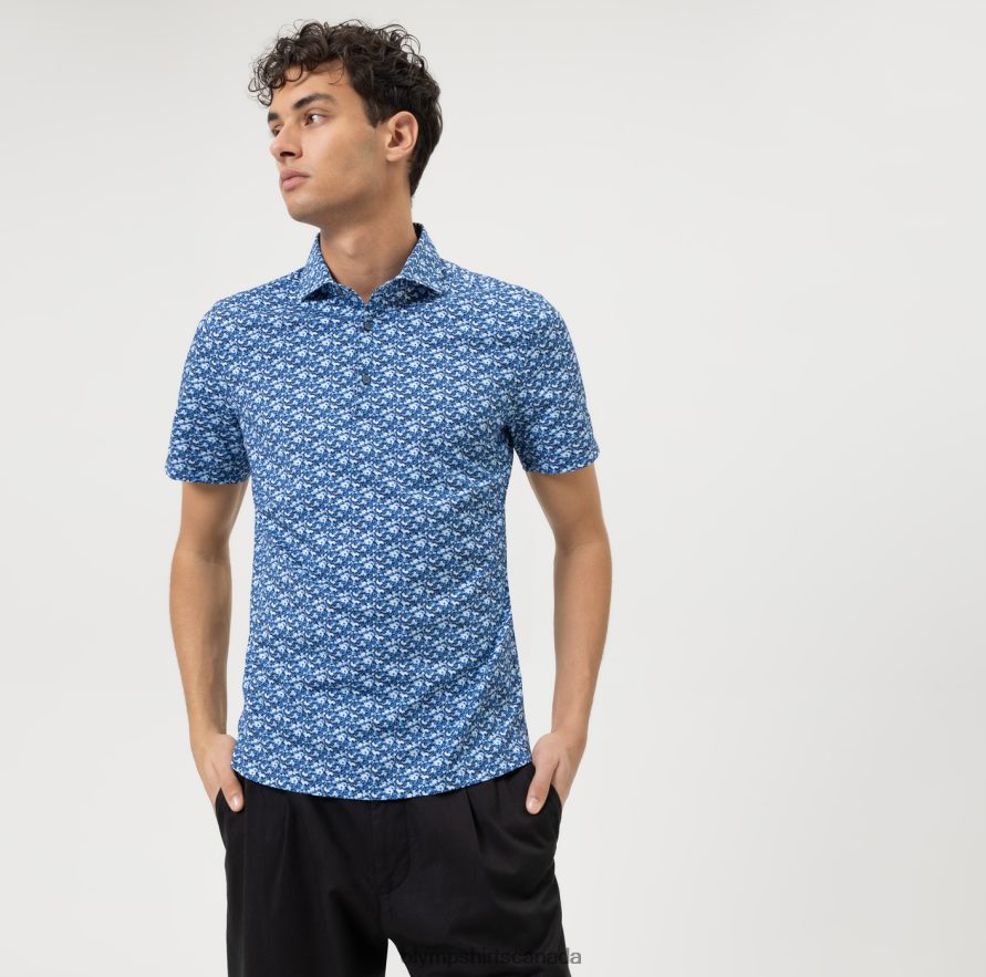 OLYMP No Six 24/Seven Super Slim Business Shirt Kent Marine H2P42H176 Clothing