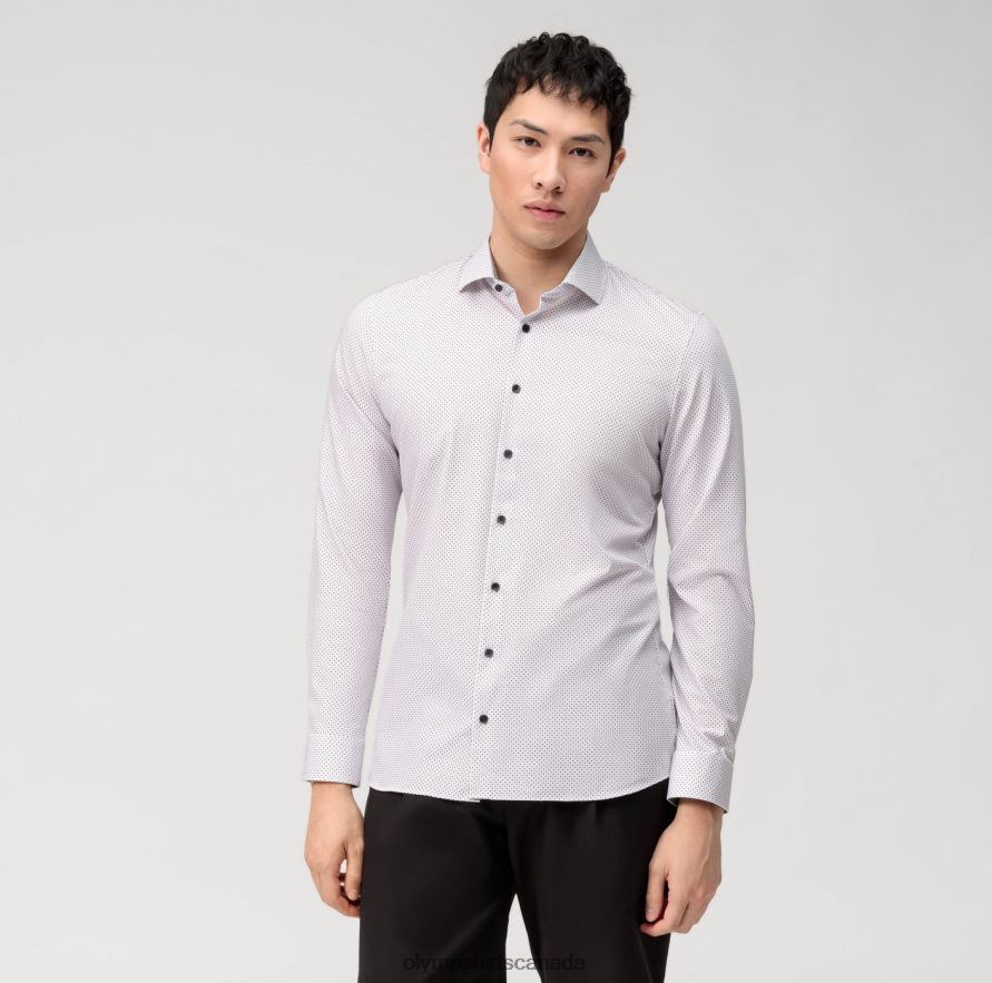 OLYMP No Six 24/Seven Super Slim Business Shirt Kent Mauve H2P42H123 Clothing