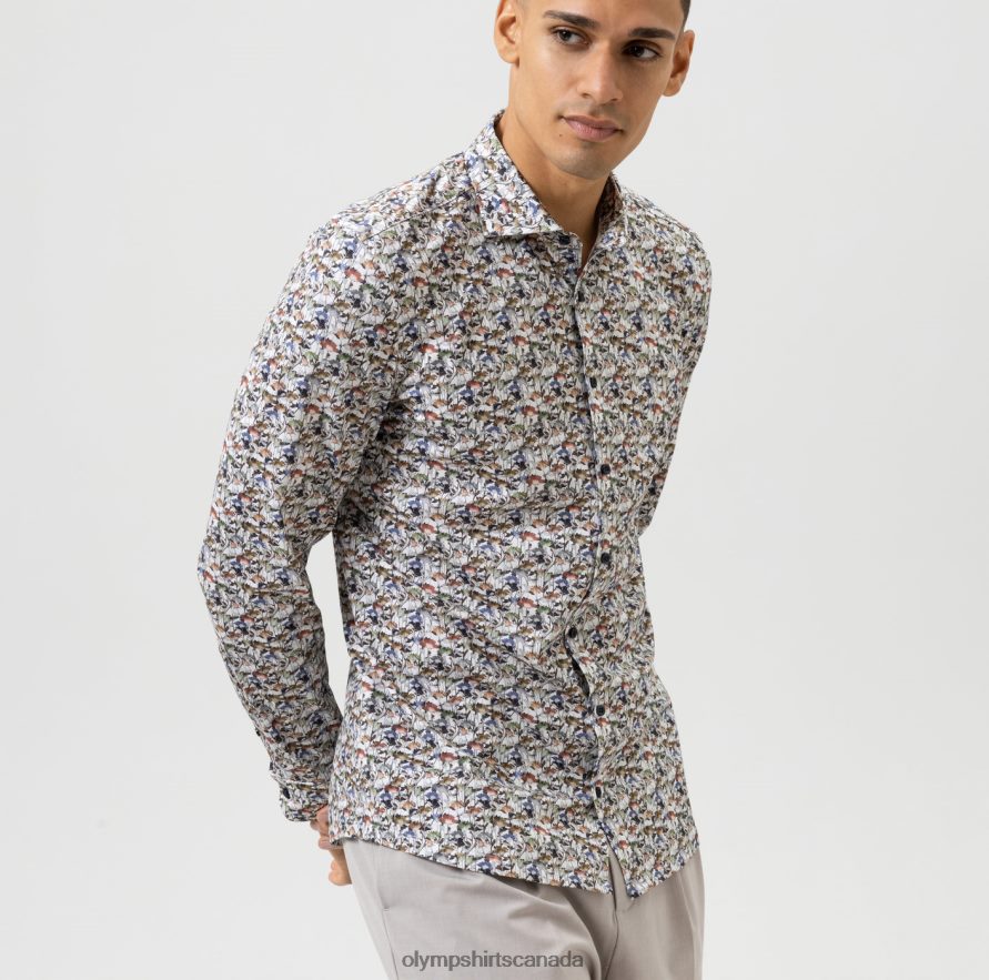 OLYMP No Six 24/Seven Super Slim Business Shirt Kent White H2P42H166 Clothing