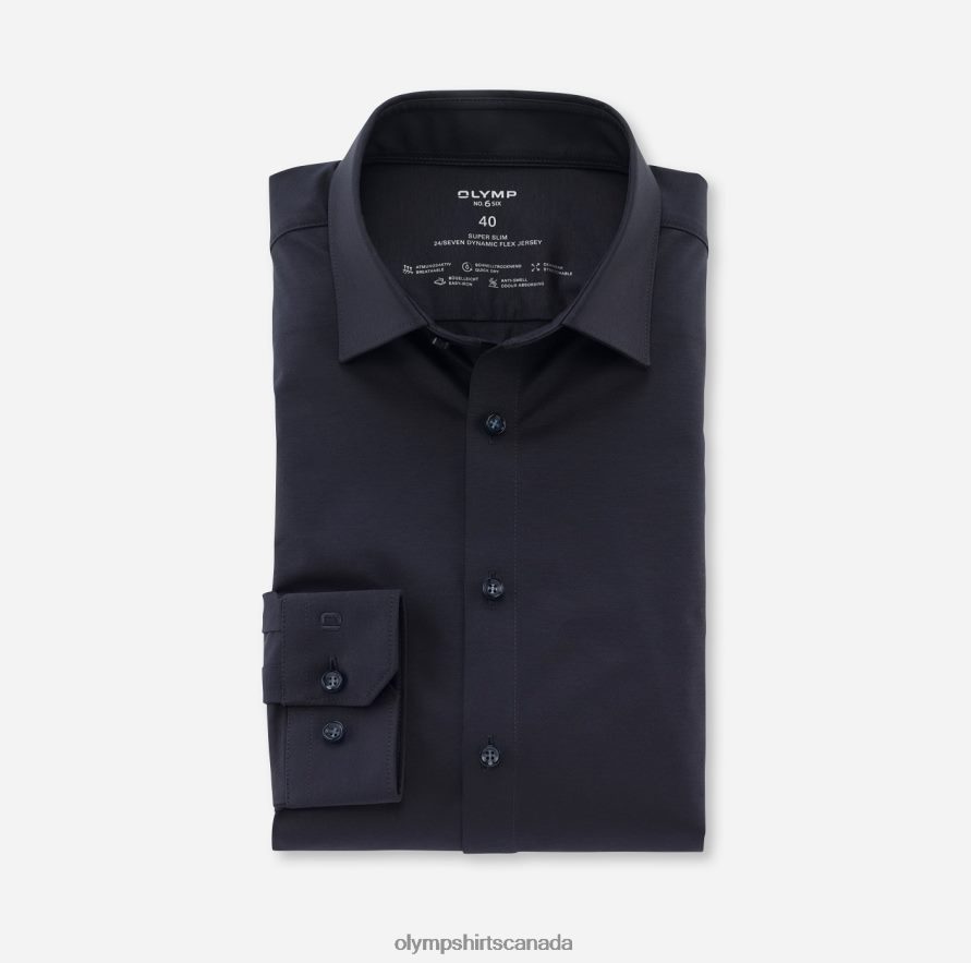 OLYMP No Six 24/Seven Super Slim Business Shirt Long Sleeve Extra Long Urban Kent Marine H2P42H289 Clothing