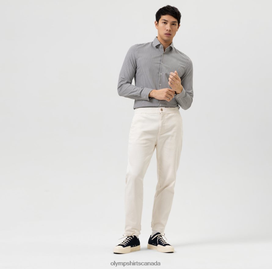 OLYMP No Six 24/Seven Super Slim Business Shirt Modern Kent Black H2P42H12 Clothing