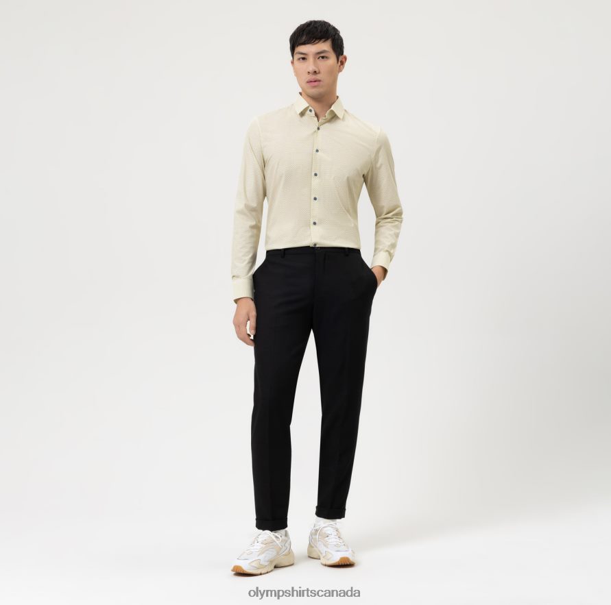 OLYMP No Six 24/Seven Super Slim Business Shirt Modern Kent Lime H2P42H137 Clothing