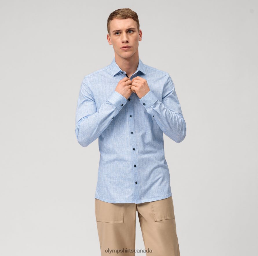 OLYMP No Six 24/Seven Super Slim Business Shirt Modern Kent Royal H2P42H161 Clothing