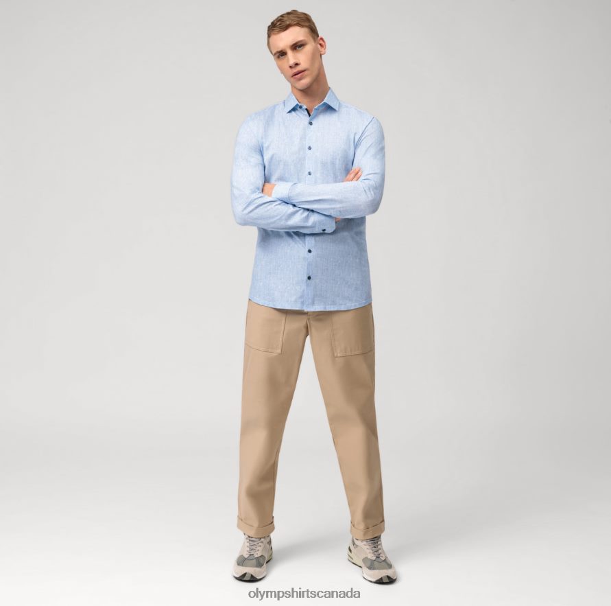 OLYMP No Six 24/Seven Super Slim Business Shirt Modern Kent Royal H2P42H161 Clothing