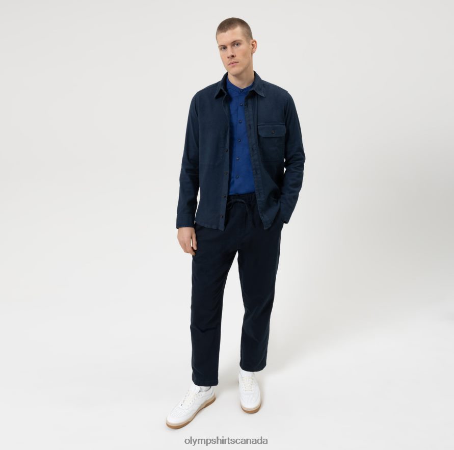 OLYMP No Six 24/Seven Super Slim Business Shirt Stand-Up Collar Royal H2P42H36 Clothing