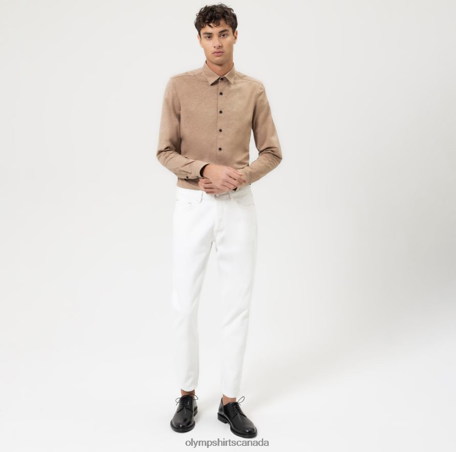 OLYMP No Six 24/Seven Super Slim Business Shirt Urban Kent Natural H2P42H174 Clothing