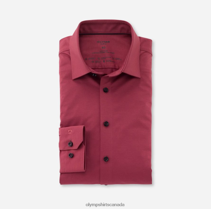 OLYMP No Six 24/Seven Super Slim Business Shirt Urban Kent Rosewood H2P42H167 Clothing
