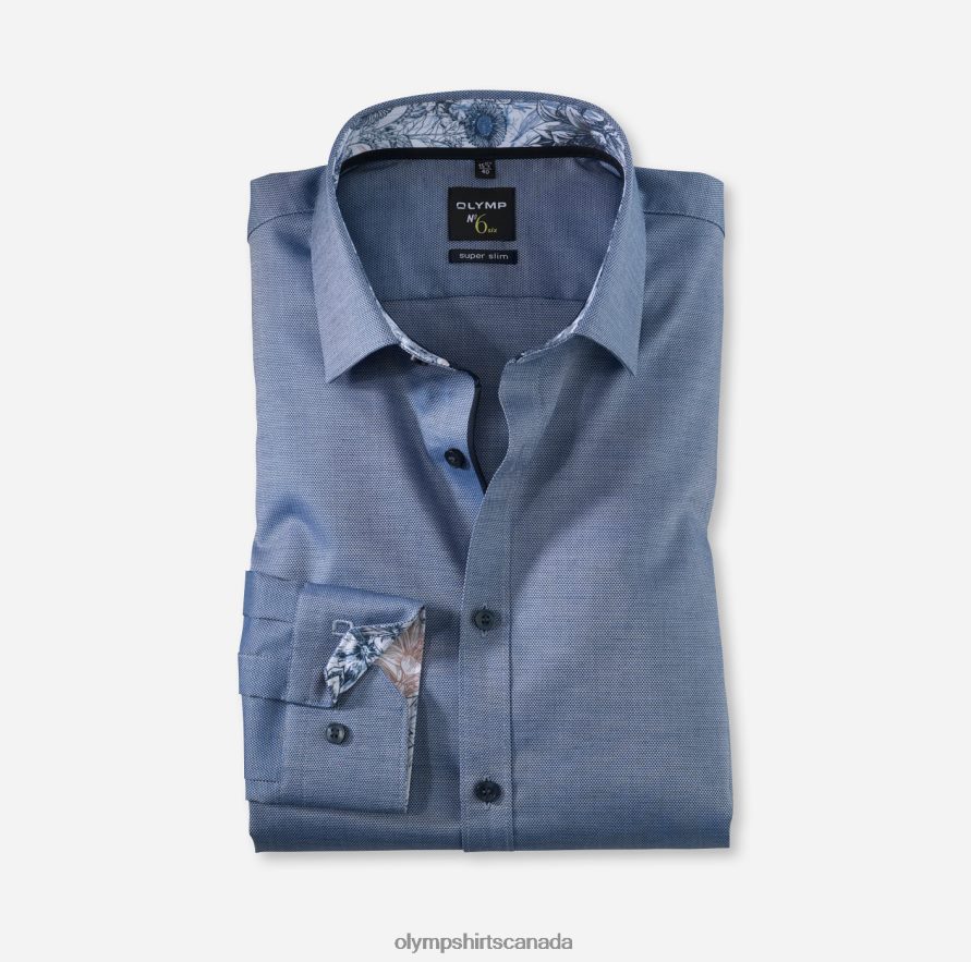 OLYMP No Six Super Slim Business Shirt Long Sleeve Extra Long Urban Kent Marine H2P42H341 Clothing