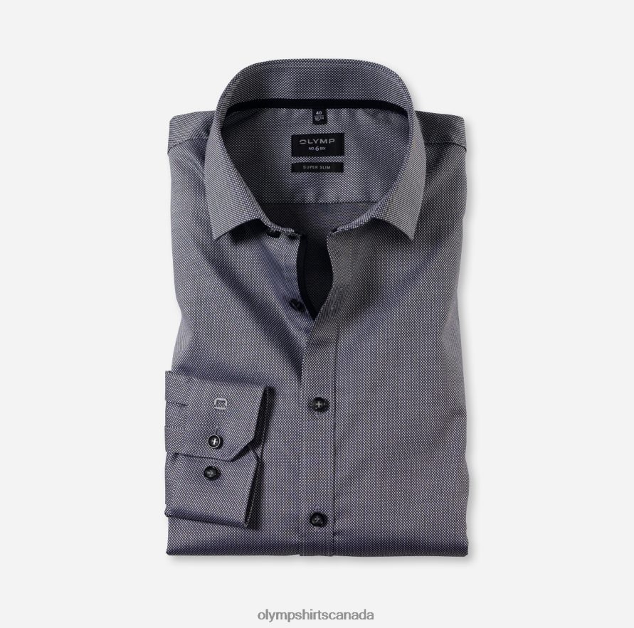 OLYMP No Six Super Slim Business Shirt Modern Kent Black H2P42H227 Clothing