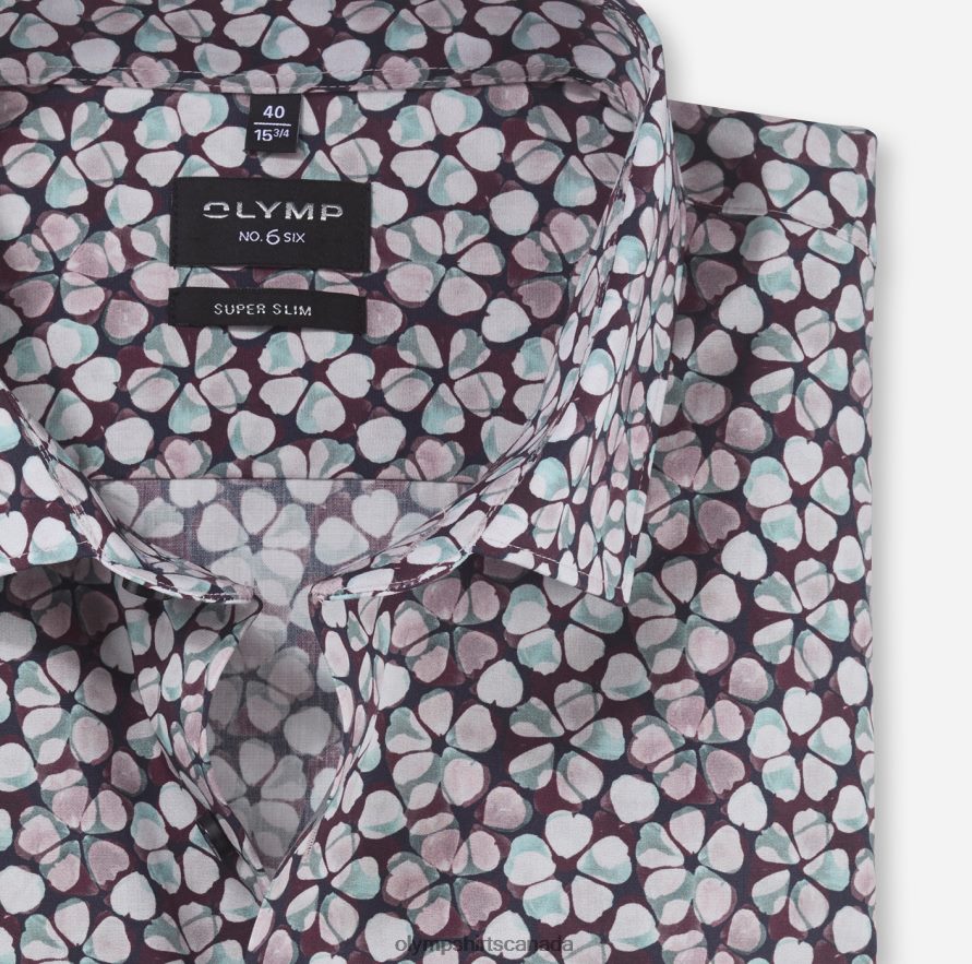 OLYMP No Six Super Slim Business Shirt Modern Kent Emerald H2P42H1 Clothing